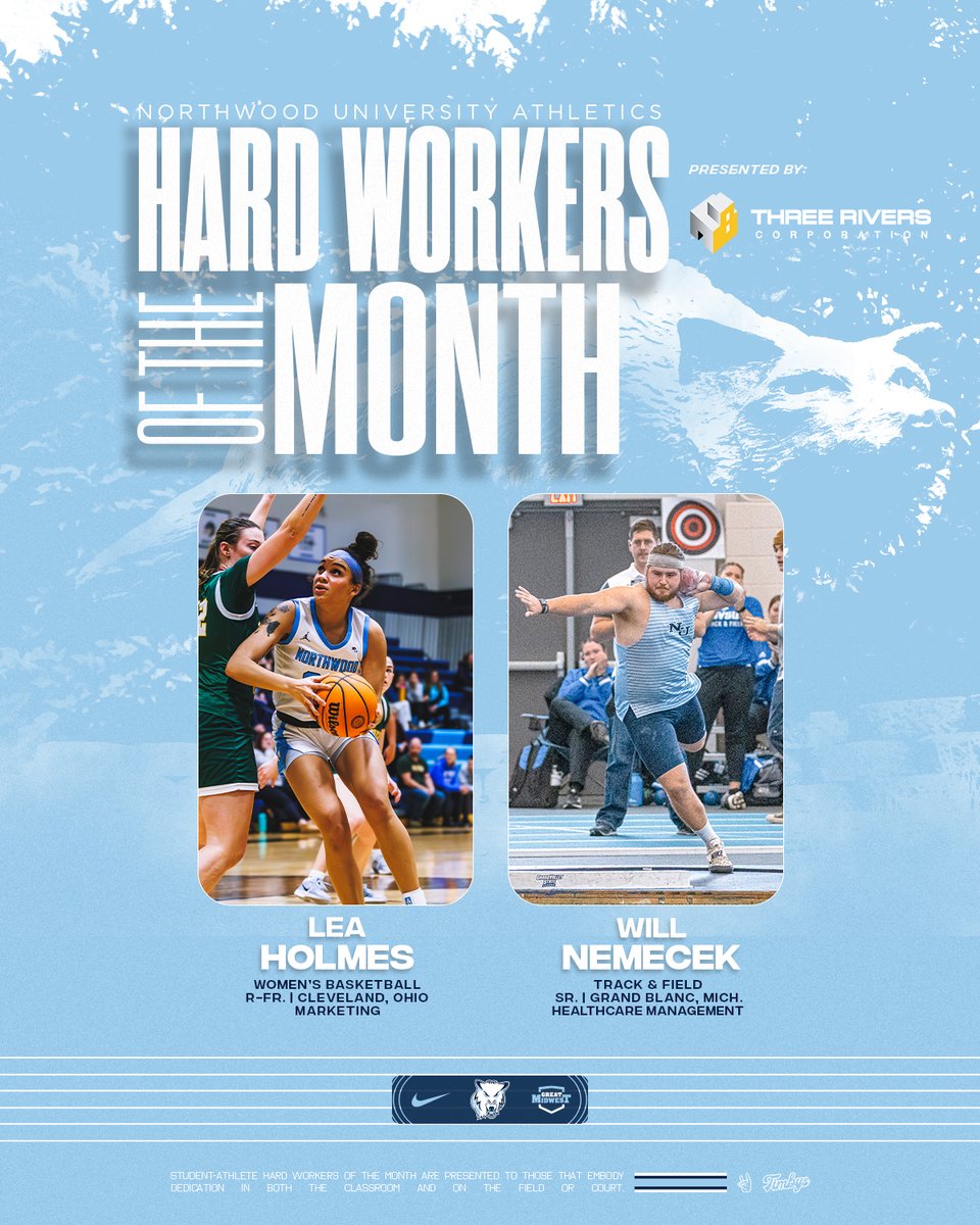 Our Student-Athlete Hard Workers of the Month Awards for January, presented by the Three Rivers Corporation, go to Lea Holmes and Will Nemecek! #rolltimbys🐺