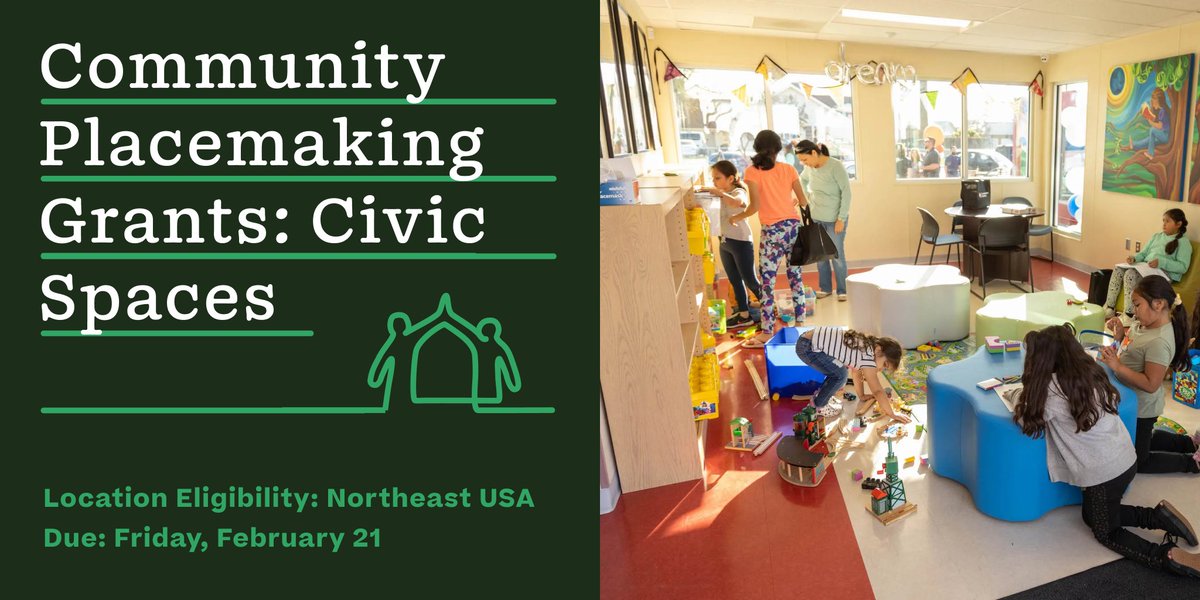 PPS_Placemaking's tweet image. 📣 ATTN CT, ME, MA, NH, NJ, NY, PA, RI, &amp;amp; VT! New grants offer 2 nonprofits or agencies working w/nonprofits $60,000 each for indoor popups for civic &amp;amp; social life in BIPOC +/or low-inc communities + tech assist &amp;amp; cap building from PPS &amp;amp; @culturehousecc.🔗 bit.ly/3PHJQuE