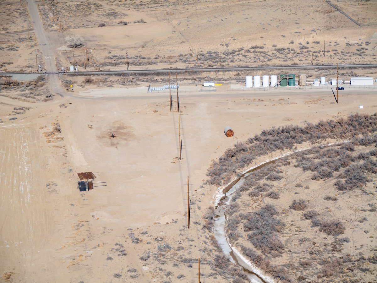 Here's the A1 Lithium refining site just adjacent to uranium mill tailings and the Green River, in Green River, Utah. A1 has drilled down through a radioactive water table into the paradox formation to suck up brine to extract lithium with an unproven technology.