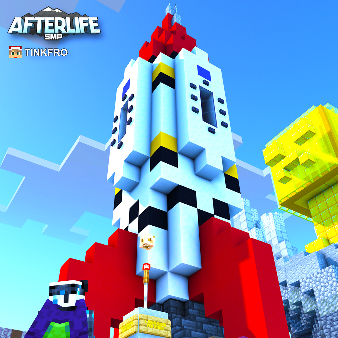 🚀 <a href="/tink_fro/">tinkfro</a>'s Rocket Shop isn’t just a store, it’s the fuel of champions. Need a quick getaway? A smooth landing? A high stakes escape from mobs? We got you. Just don’t forget… we take GOLD. 😉

Who wants to race? 🏁

#Minecraft #MinecraftBuilds #MinecraftSMP