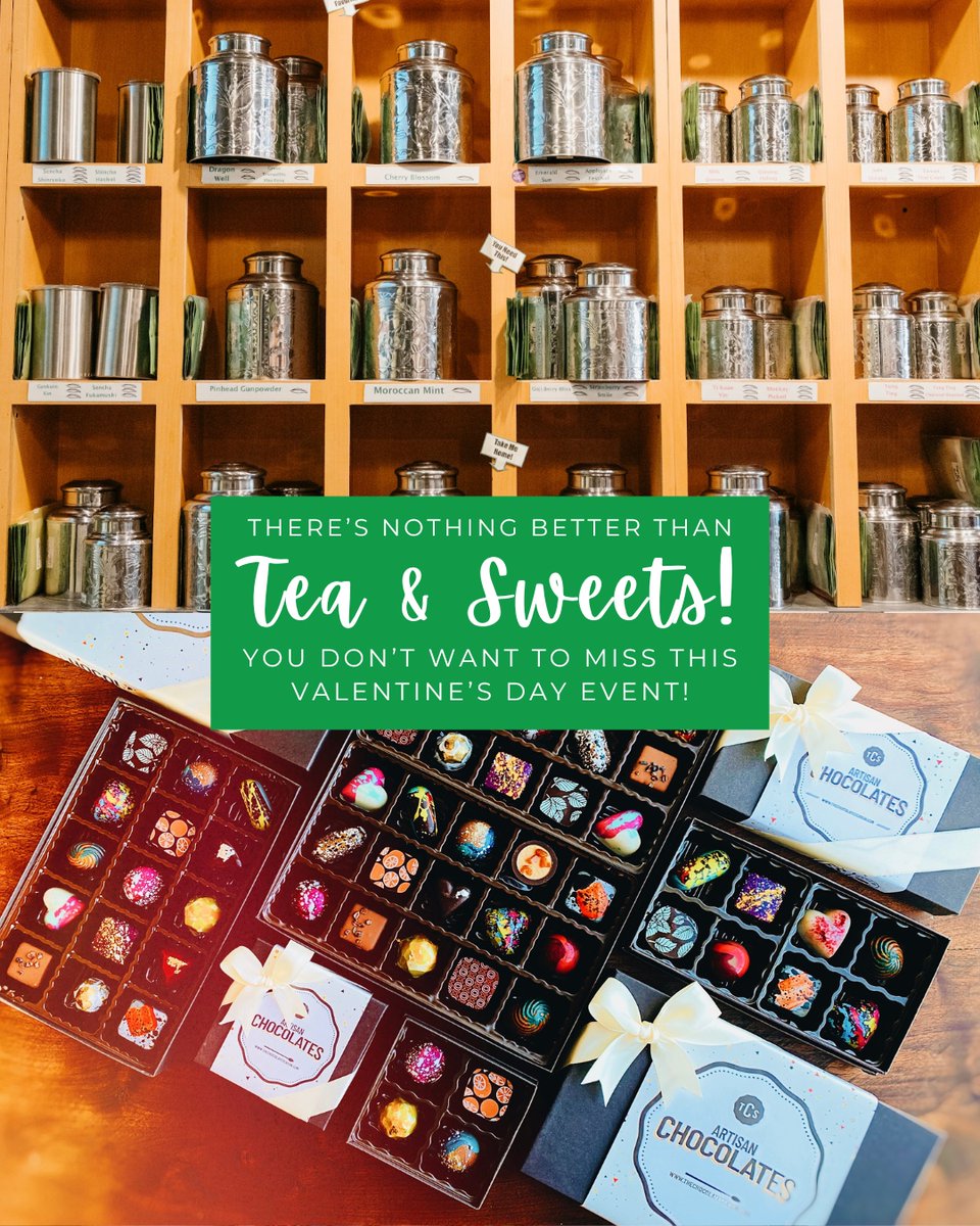 TheTeaSmith's tweet photo. It’s time to indulge! 🍫 Join us on Saturday, February 15th, at 10:00 AM for our eagerly awaited Tea &amp; Sweets Event!

Special Offer: Bring a Valentine (or Galentine) and save!
$35 for one ticket
$60 for two (a sweet $10 discount!)

Reserve your spot - (402) 393-7070 https://t.co/uTrc8OdJBG