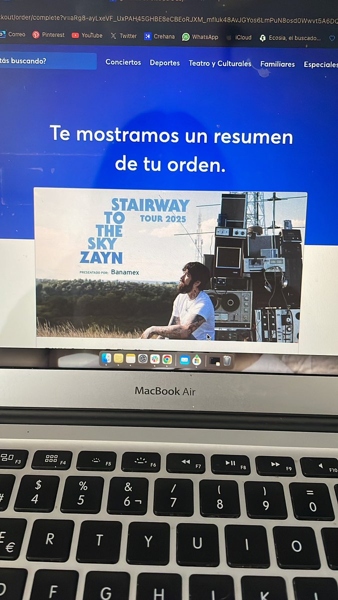 se logró 😭😭😭 igual CTM Ticketmaster