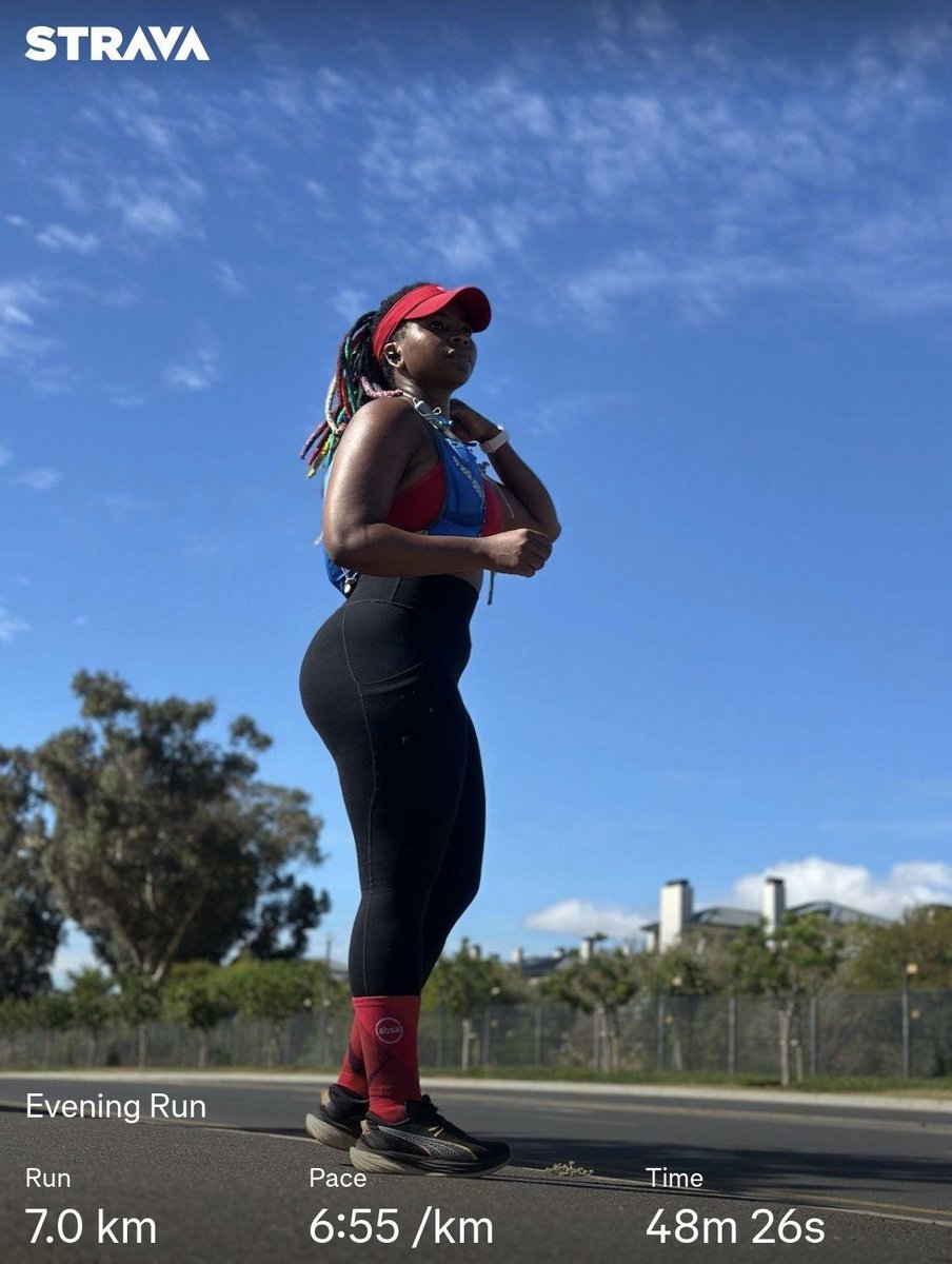 Sethu_Bree's tweet photo. New week same determination 🏃🏾‍♀️🏃🏾‍♀️🏃🏾‍♀️ 

#MarathonTraining #Week15of16 #Day1of4 #FetchYourBody2025 https://t.co/IWzq59rFbt