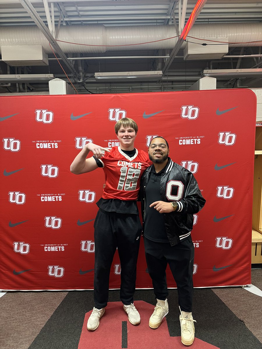 Thank you <a href="/UOlivetfootball/">The University of Olivet Football</a> for the official Visit!

<a href="/CoachIeuter/">Erik Ieuter</a>    <a href="/BHHSFB_BOOSTERS/">Bloomfield Hills Blackhawks Football</a>