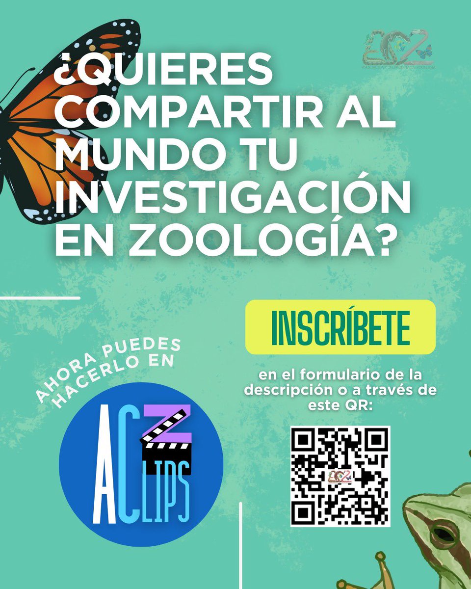 La ACZ, en su compromiso con la divulgación científica, ha lanzado la nueva iniciativa #ACZClips que pretende dar a conocer las investigaciones científicas que hayan realizado en el campo de la zoología colombiana. Si te interesa compartir tu investigación, ¡inscríbete!
#ACZClips