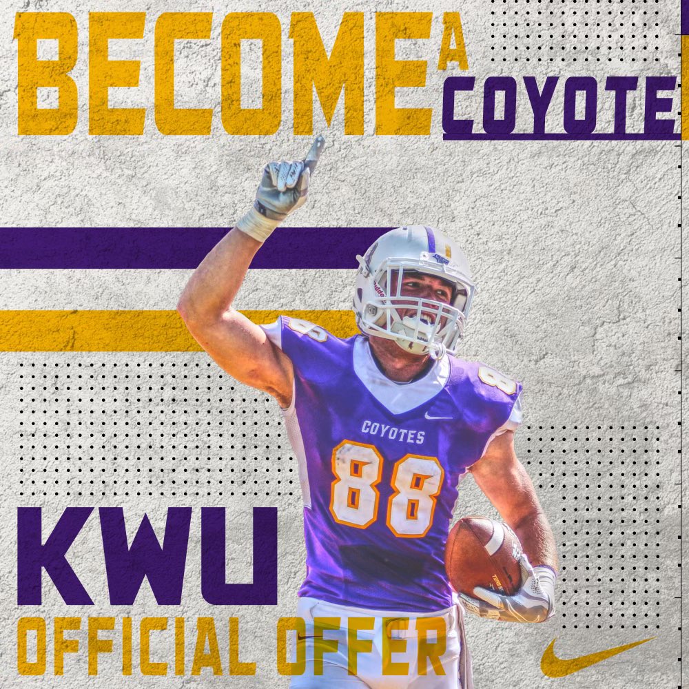 #AGTG
Blessed to receive my 6th offer from <a href="/kwufootball/">Kansas Wesleyan University Football</a>