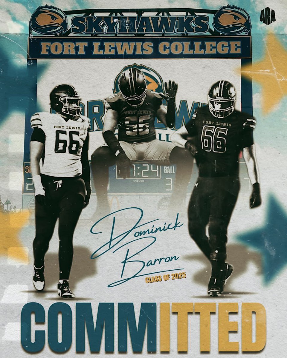 Dominick Barron (@dominickbarron_) on Twitter photo After much thought and prayer I have decided to commit to Fort Lewis College! Thank you to all who have helped me get to this point. I am forever grateful!!
<a href="/CoachWellbrock/">Rich Wellbrock</a> <a href="/griffwellbrock/">Coach Griff</a> <a href="/TTownFball/">Tolleson Football</a> <a href="/FLCCoach_Grinde/">John Grinde</a> <a href="/FLCFootball/">FLC Football</a>
#AGTG #Goskyhawks #D2 After much thought and prayer I have decided to commit to Fort Lewis College! Thank you to all who have helped me get to this point. I am forever grateful!!
<a href="/CoachWellbrock/">Rich Wellbrock</a> <a href="/griffwellbrock/">Coach Griff</a> <a href="/TTownFball/">Tolleson Football</a> <a href="/FLCCoach_Grinde/">John Grinde</a> <a href="/FLCFootball/">FLC Football</a>
#AGTG #Goskyhawks #D2