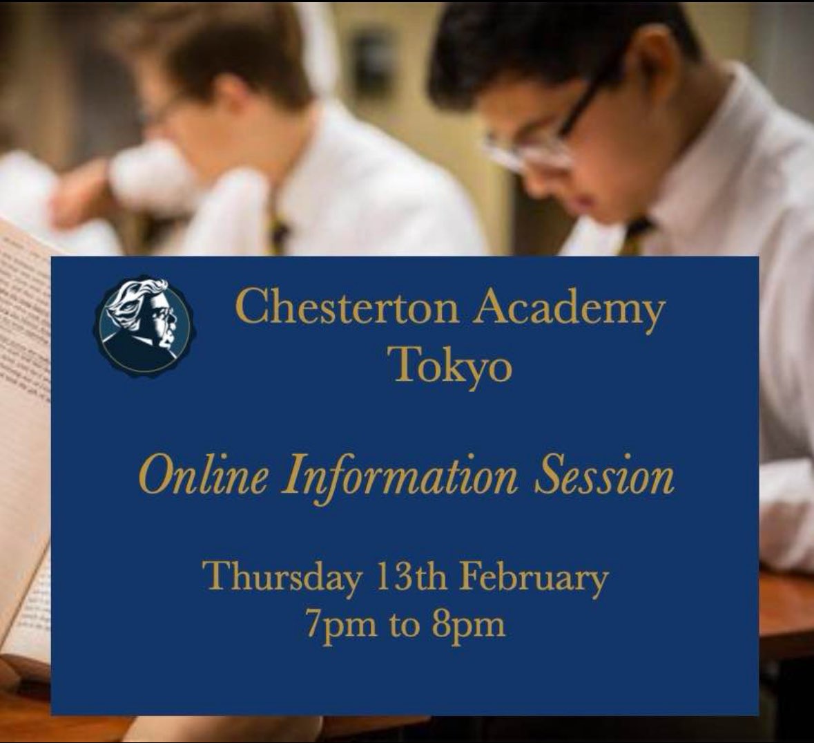 Join us on February 13th to learn more about Japan’s first and only classical education high school! See the comments for the link. Hope to see you there!