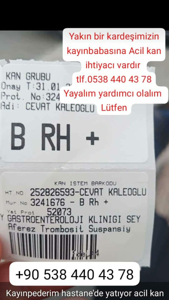 Bir kardeşimize Acil kan ihtiyacı vardır. #AcilKan #kan #acil #kanbağışı #istanbulacilkan