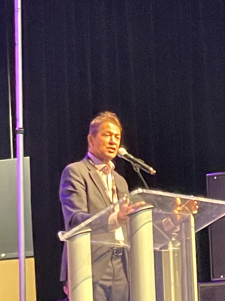 “Teach the spirit of the student “ was his message to educators at the #FNEC ⁦<a href="/RiverCreeCasino/">River Cree Resort</a>⁩