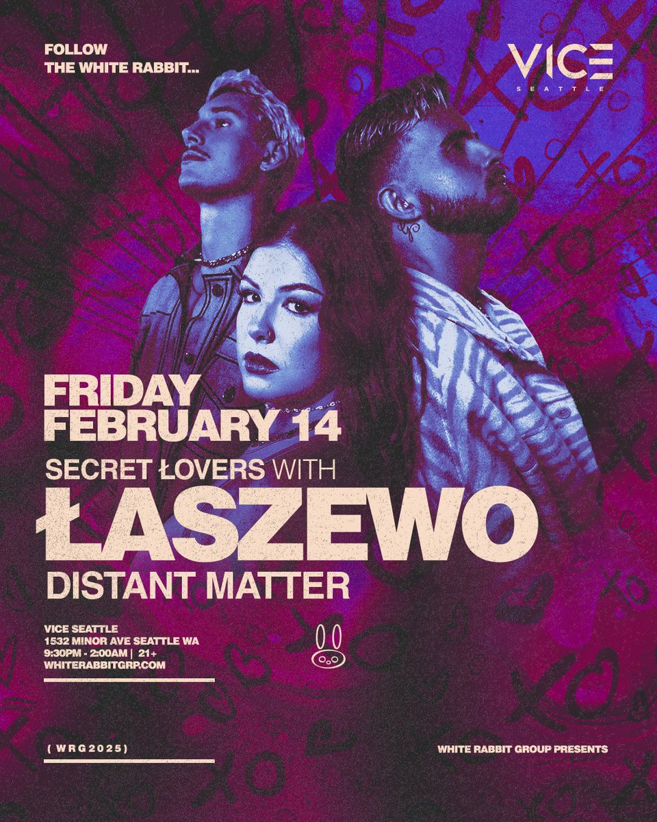 <a href="/Laszewo/">Łaszewo</a>’s got our hearts on lock, and #SECRETLOVERS at @viceseattle on Valentines Day is NOW ON SALE! 🔒💕

🐰🎟️ Early Rabbit tickets will move FAST, secure yours now at posh.vip/f/1dae8