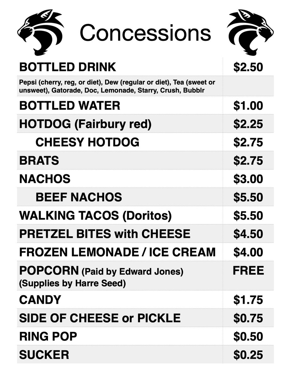 EMFConcessions's tweet photo. It's conference basketball time!  For those headed to EMF, here's what we've got prepared for you tonight.  #emfbobcats @DillerOdell @SHSRaiders1 https://t.co/Wc3K9cy5FV