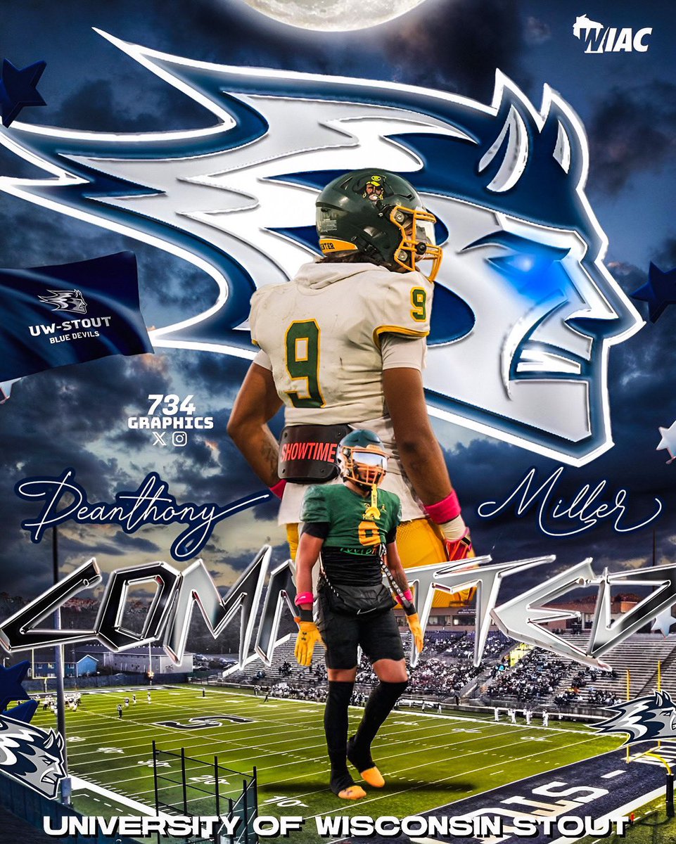 DeAnthony Miller (@deanthonymill21) on Twitter photo #AGTG Committed‼️Go Blue Devils ⚪️🔵
<a href="/UWStoutFootball/">UW-Stout Football</a> @TYaeggi_UWStout <a href="/BlueDevil_HC/">Clayt Birmingham</a> <a href="/Jsal17/">Coach Jordan Sallis</a> <a href="/ParkCenterFB/">Official Park Center Football 🔰🏴☠️🏈</a> <a href="/734_graphics/">Commitment Edits</a> #AGTG Committed‼️Go Blue Devils ⚪️🔵
<a href="/UWStoutFootball/">UW-Stout Football</a> @TYaeggi_UWStout <a href="/BlueDevil_HC/">Clayt Birmingham</a> <a href="/Jsal17/">Coach Jordan Sallis</a> <a href="/ParkCenterFB/">Official Park Center Football 🔰🏴☠️🏈</a> <a href="/734_graphics/">Commitment Edits</a>