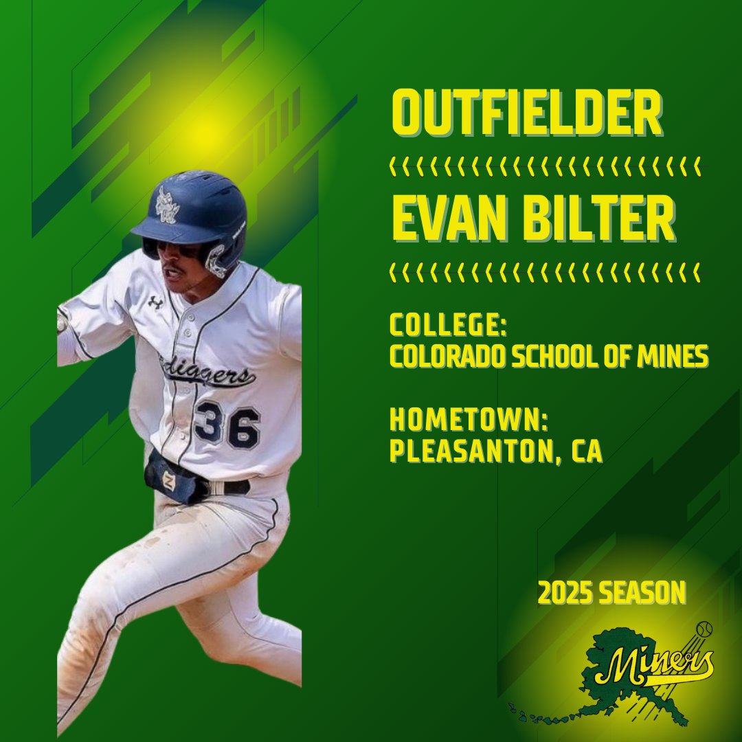 Mat-Su Miners (@ablminers) on Twitter photo It's only fitting that our next player is a miner IRL. β
Meet <a href="/evan_bilter/">Evan Bilter</a> from Pleastanton, CA. He attends Colorado School of Mines.
Welcome to the team! π It's only fitting that our next player is a miner IRL. β
Meet <a href="/evan_bilter/">Evan Bilter</a> from Pleastanton, CA. He attends Colorado School of Mines.
Welcome to the team! π