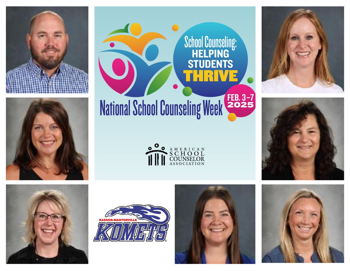 🌟 Happy Natl School Counseling Week! 🌟
Shoutout to our incredible student support team! 💙
🎓Jason Henslin |🎓Vanessa Jones |💙Lindsey Campbell🎓Anna Braam |🎓Karen Besch|💙Alicia Snow |💙 Nicole Frantz. Your dedication makes a difference! Thank you! 💙✨ #NSCW2025 <a href="/ASCAtweets/">ASCA</a>