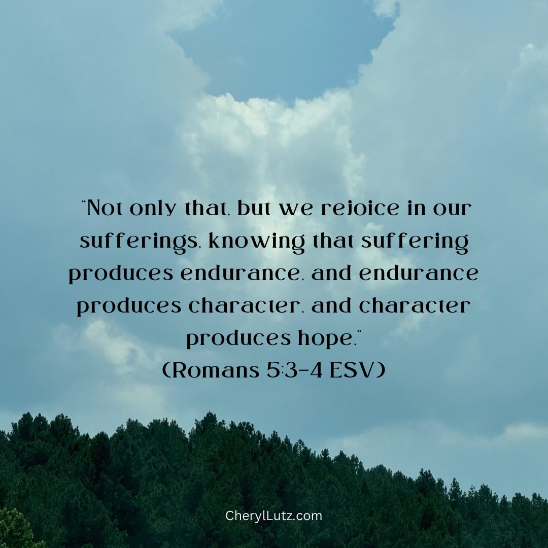 clutz40's tweet image. “Not only that, but we rejoice in our sufferings, knowing that suffering produces endurance, and endurance produces character, and character produces hope.” (Romans 5:3–4 ESV)
#Romans5 #sufferingandendurance #hopeinsuffering