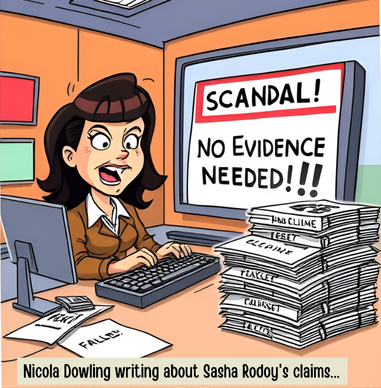SheelaRowling's tweet photo. Nicola Dowling & Sasha have turned media into a weapon—spreading baseless claims while ignoring facts
🤡 False claims = headline gold
📢 No evidence? No problem
⚠️ The public deserves facts, not propaganda
Journalism should inform, not manipulate
#ExposeRodoy #MediaManipulation https://t.co/qh4jZ4D7WZ