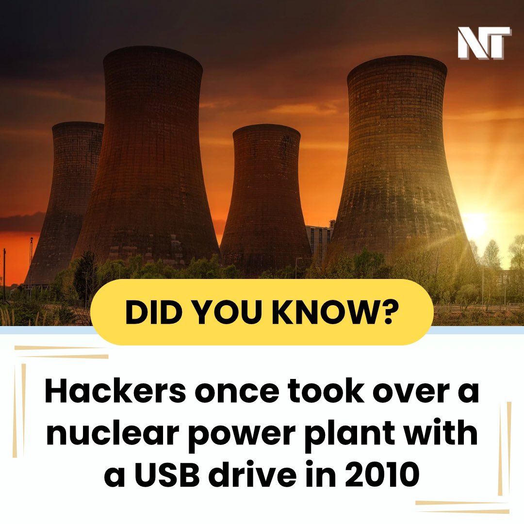 nettribe_backup's tweet photo. Hackers once took over a nuclear power plant with a USB drive – In 2010, the Stuxnet worm, created by nation-state hackers, infected Iran’s nuclear program via an infected USB.
#virus #news #facts #technews #factsdaily #trendingnow #TechNewsUpdate #DidYouKnow #security https://t.co/zCyrPUwVWu