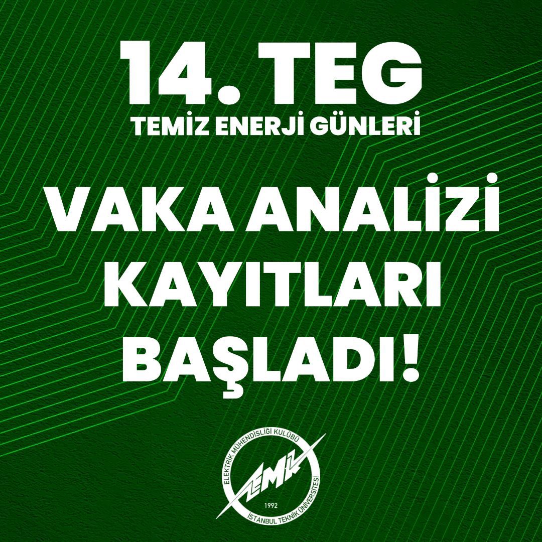 İki gün boyunca düzenlenecek her vakaya 4 kişilik takımlar halinde başvurular alınıp takımlara bir ön eleme uygulanacaktır. Gün içinde düzenlenen iki vakaya da katılıp jürilerden en çok puanı toplayan takım gün sonu büyük ödülü almaya hak kazanacaktır 🎁

teg.itu.edu.tr
