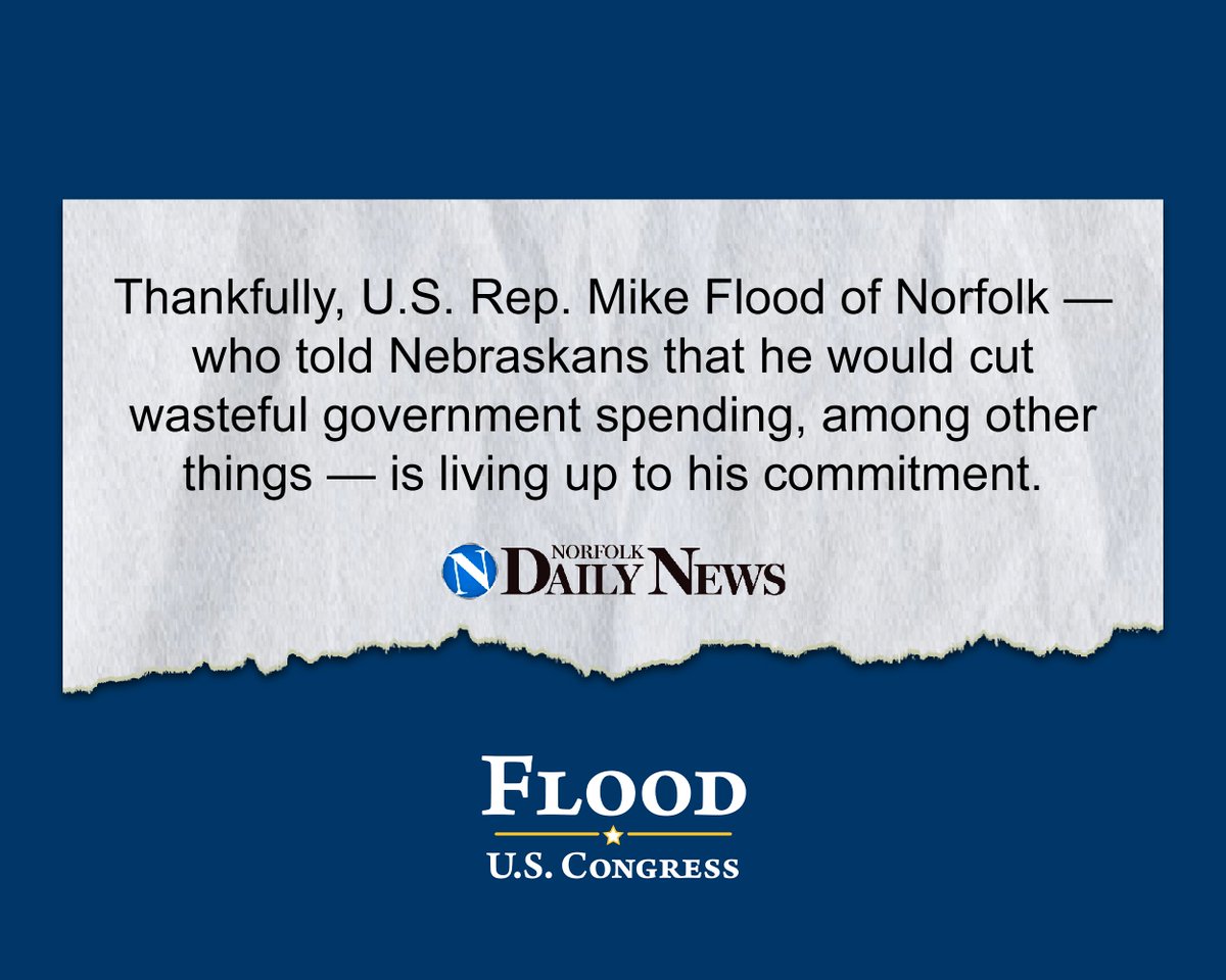 The Ending Green Giveaways Act will return $3 billion to taxpayers by limiting the Biden administration's spending on radical climate programs.

We need to get Washington's spending under control. This legislation is a great step in the right direction.
norfolkdailynews.com/commentary/flo…