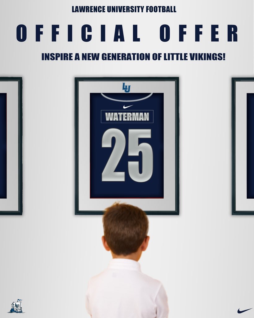 Tristan Waterman (@_twaterman18_) on Twitter photo #AG2G After a great phone call with <a href="/Coach_Sosinsky1/">Matt Sosinsky</a> I am blessed to recieve my second offer from Lawrence University!!
<a href="/WRFB1909/">White River Football</a> <a href="/KevinThomsonX/">Kevin Thomson</a> <a href="/CoachLanceo/">Coach Lance</a> <a href="/PGregorian/">Paul Gregorian</a> <a href="/ttherzog/">Coach Trent Herzog</a> <a href="/BrandonHuffman/">Brandon Huffman</a> <a href="/LUVikingsFB/">Lawrence Football</a> #AG2G After a great phone call with <a href="/Coach_Sosinsky1/">Matt Sosinsky</a> I am blessed to recieve my second offer from Lawrence University!!
<a href="/WRFB1909/">White River Football</a> <a href="/KevinThomsonX/">Kevin Thomson</a> <a href="/CoachLanceo/">Coach Lance</a> <a href="/PGregorian/">Paul Gregorian</a> <a href="/ttherzog/">Coach Trent Herzog</a> <a href="/BrandonHuffman/">Brandon Huffman</a> <a href="/LUVikingsFB/">Lawrence Football</a>