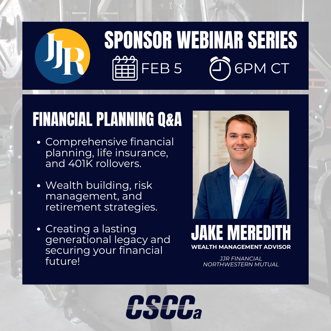This Wednesday - bring any questions you may have and get expert advice from Jake Meredith!

Register here: eventbrite.com/e/cscca-x-jjr-…