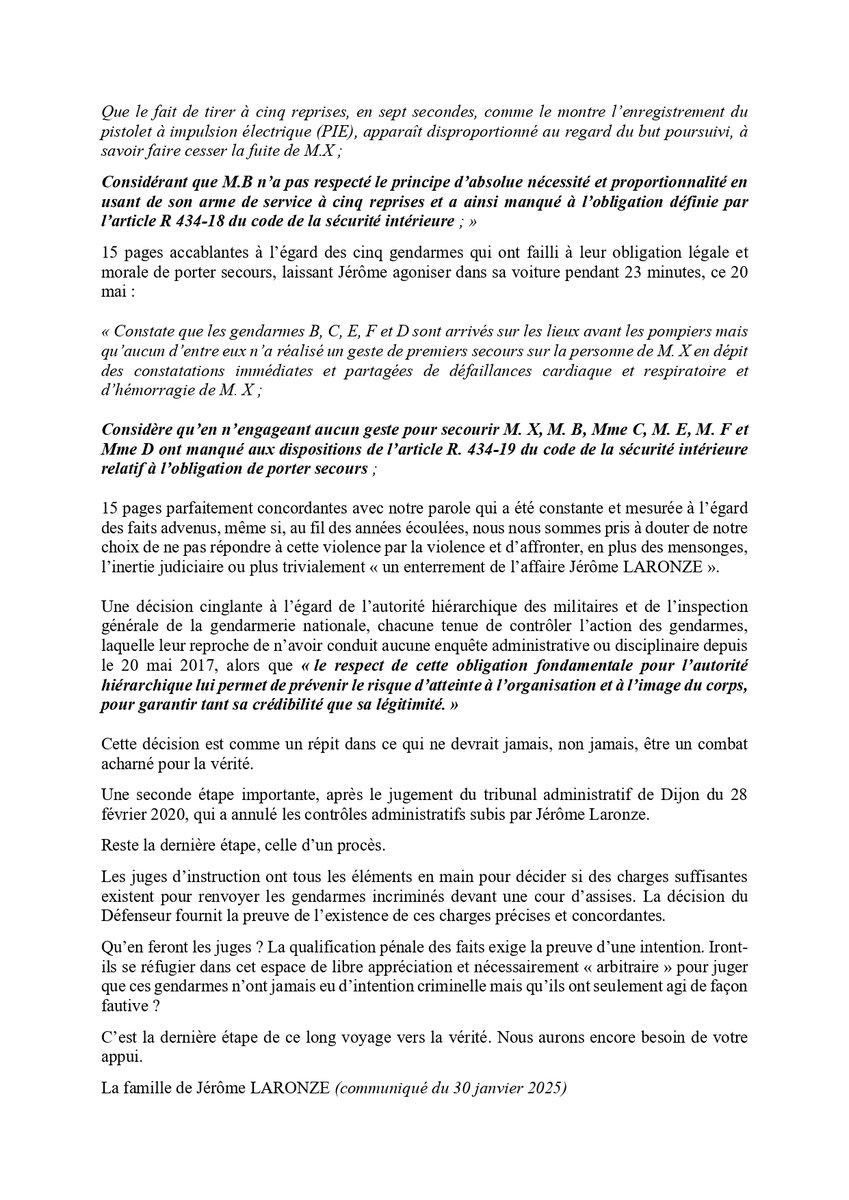 ConfPaysanne's tweet photo. La Défenseure des droits demande l'ouverture d'une procédure disciplinaire contre le gendarme qui a tué Jérôme Laronze, paysan &amp; membre de la Conf' de Saône-et-Loire. 
👉 https://t.co/QaCTKYleKm 
Cette décision doit en appeler d'autres !
La réaction de la famille de Jérôme 👇 https://t.co/gFDFfJIHCQ