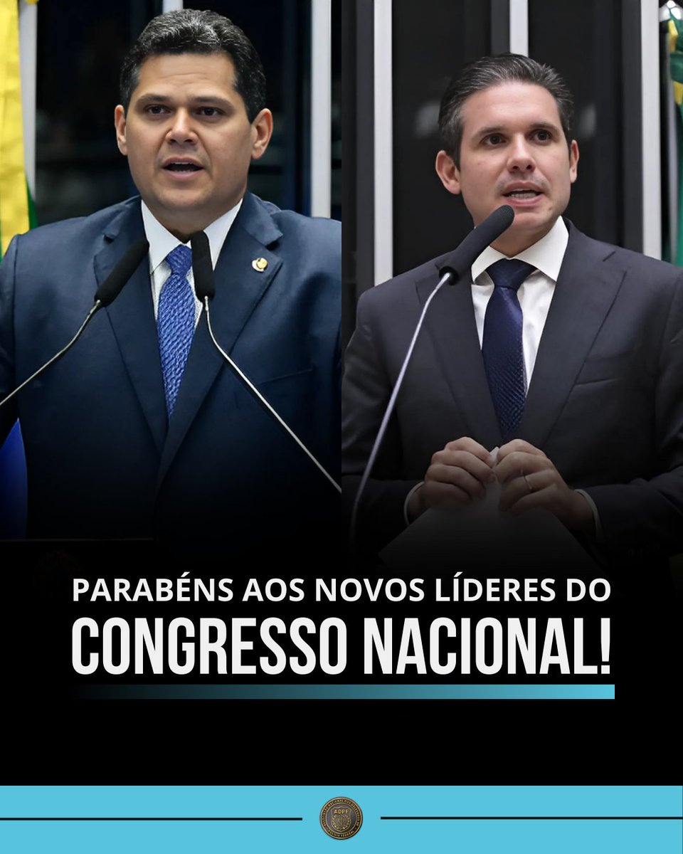 A ADPF parabeniza Davi Alcolumbre, novo presidente do Senado Federal, e Hugo Motta, eleito para comandar a Câmara dos Deputados.

Crédito das fotos: 
Marcos Oliveira (Agência Senado - CNN) e Bruno Spada (NSC Total). 

#ADPF #CongressoNacional #SegurançaPública