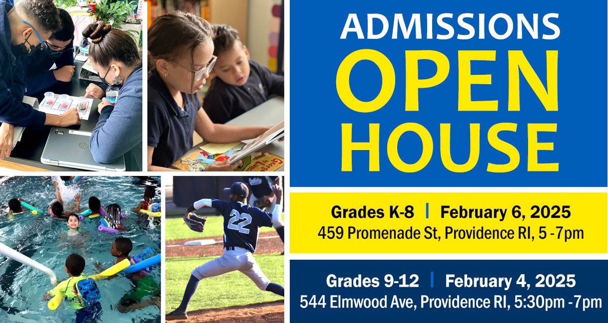 We look forward to seeing families interested in Paul Cuffee School at our Open House events this week!

Grades 9-12: Tuesday, February 4, 2025 
Grades K-8: Thursday, February 6, 2025