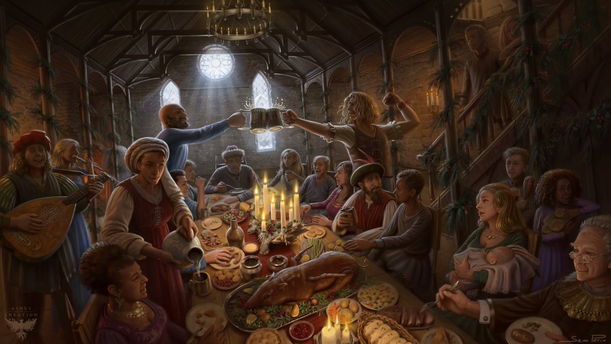 Holiday Feast painted for Ashes of Creation!! ❄ 🍗
