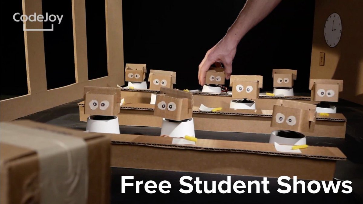 CodeJoyEdu's tweet photo. π¨ Free #CodeJoy #StudentShows are available for February! π€ No Hardware, No Software! Sign up now on our EVENTS page. Limited spots available! https://t.co/0QffVIi2i7 https://t.co/ppz0K7KhTg
