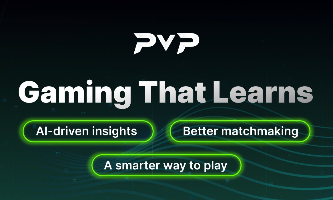 PvP is a next-generation gaming ecosystem built to evolve with you.  

Through AI-powered mechanisms, PvP analyzes every match, move, and decision, making real-time adjustments to enhance your gaming experience.  

The result? Better matchmaking. Smarter recommendations.  

This