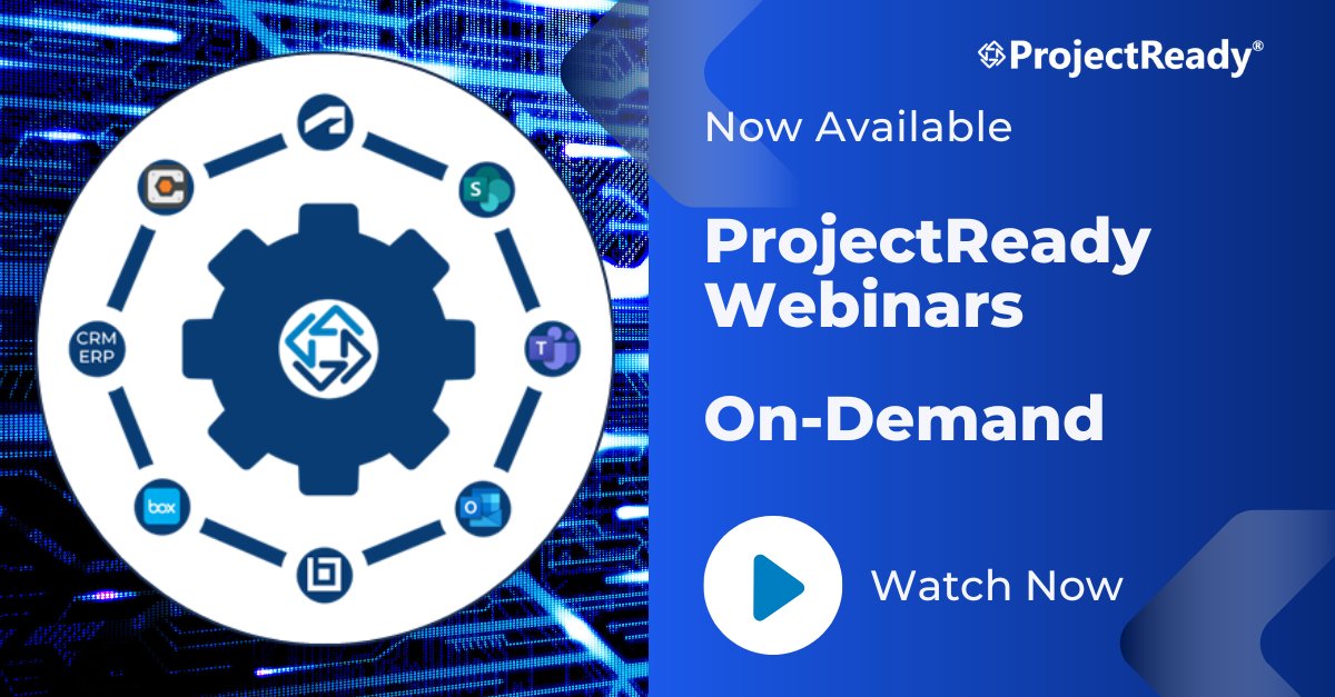 Get Access to all of ProjectReady’s recent webinars #OnDemand. Check out the link below or reach out to us for a 1 on 1 demonstration!

project-ready.com/webinars/

#autodesk #procore #bluebeam #sharepoint #microsoft365 #pim