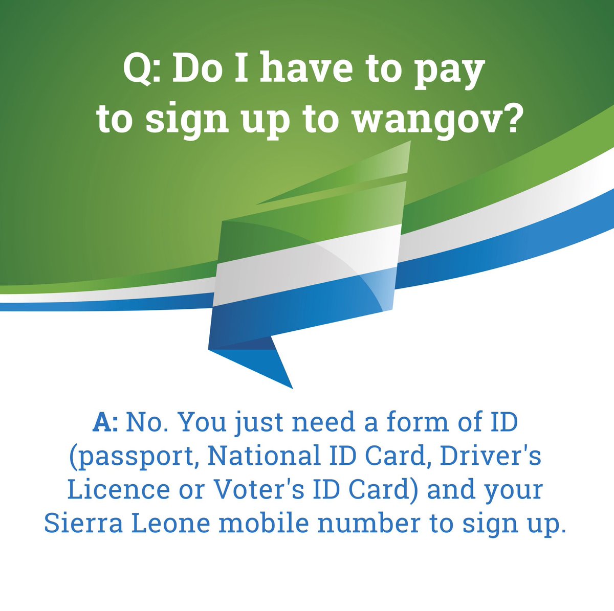 MoCTI_SL's tweet photo. WanGov 🇸🇱 Government services made easy!
Apply, track, submit &amp; pay all in one place!
✅ For citizens, residents &amp; businesses ✅ Requires Sierra Leonean ID &amp; phone number ✅ Access anywhere, anytime!
Sign up now 👉 https://t.co/MXBe19pGN7 #WanGov #SierraLeone https://t.co/S0Rz7CnSYK
