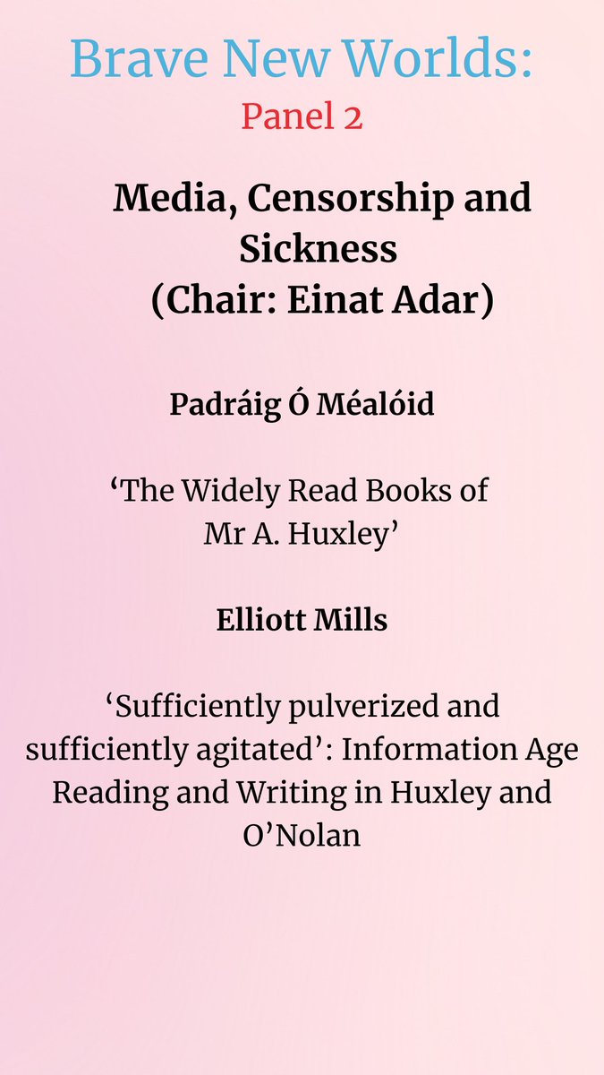 On Saturday morning at #BraveNewWorlds we'll witness a panel with some truly remarkable material on the ties that connect O'Nolan and Huxley in an era of mass media and censorship 🗞️

#zurichevents #aldoushuxley #flannobrien