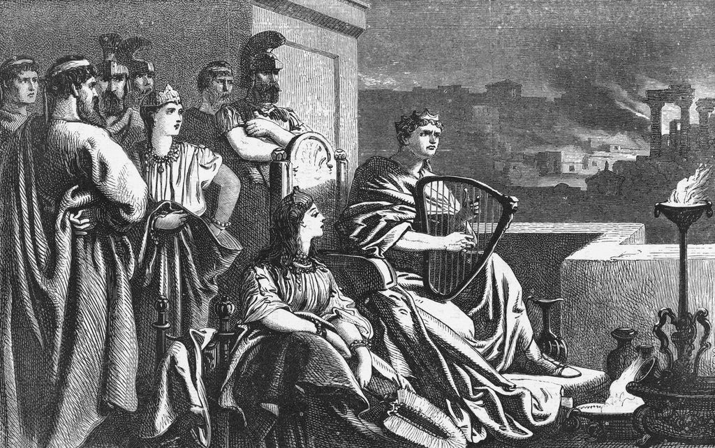 boardinker's tweet image. I know that history buffs said that “Nero playing the fiddle while Rome burned” was not true.

But “the president playing golf while America burns” is