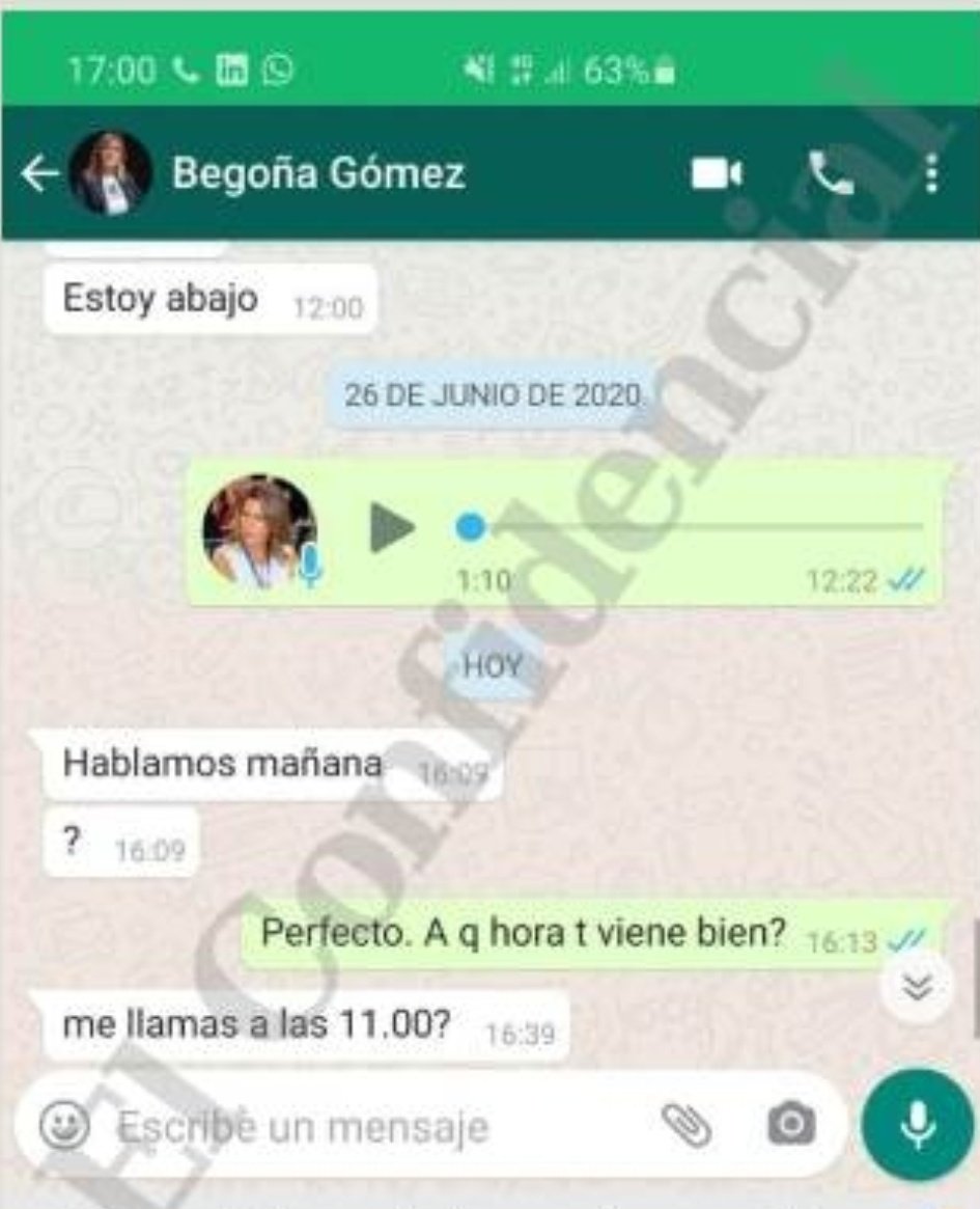 "Estoy abajo".

Aldama ha catado el colchón de Moncloa. Me la juego.