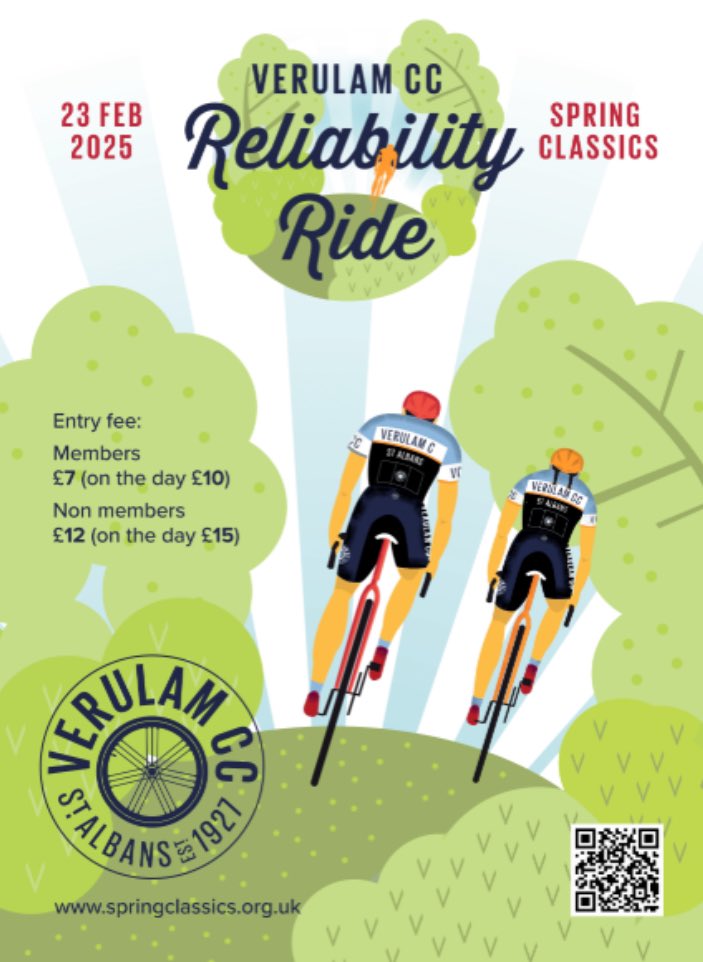 Don’t miss this one later this month! One of the six Spring Classics. Choice of routes (66km or 105km). Sign up here: springclassics.org.uk
