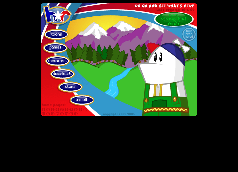 WebDesignMuseum's tweet photo. Homestar Runner website in 2003

#WebDesignHistory https://t.co/cObIJZYIgX