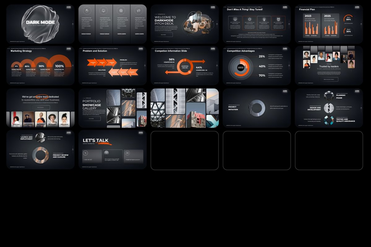 pulsecolor's tweet photo. 🚀 Dark Mode Pitch Deck Template 🌙
Create stunning presentations that impress investors!
Perfect for startups, strategies, &amp; pitches!
📌 Get it now &amp; level up your presentations!
#darkpitchdeck #startuptemplate #investorpresentation #businesspitch #corporatepowerpoint https://t.co/HCG2ly4cZh
