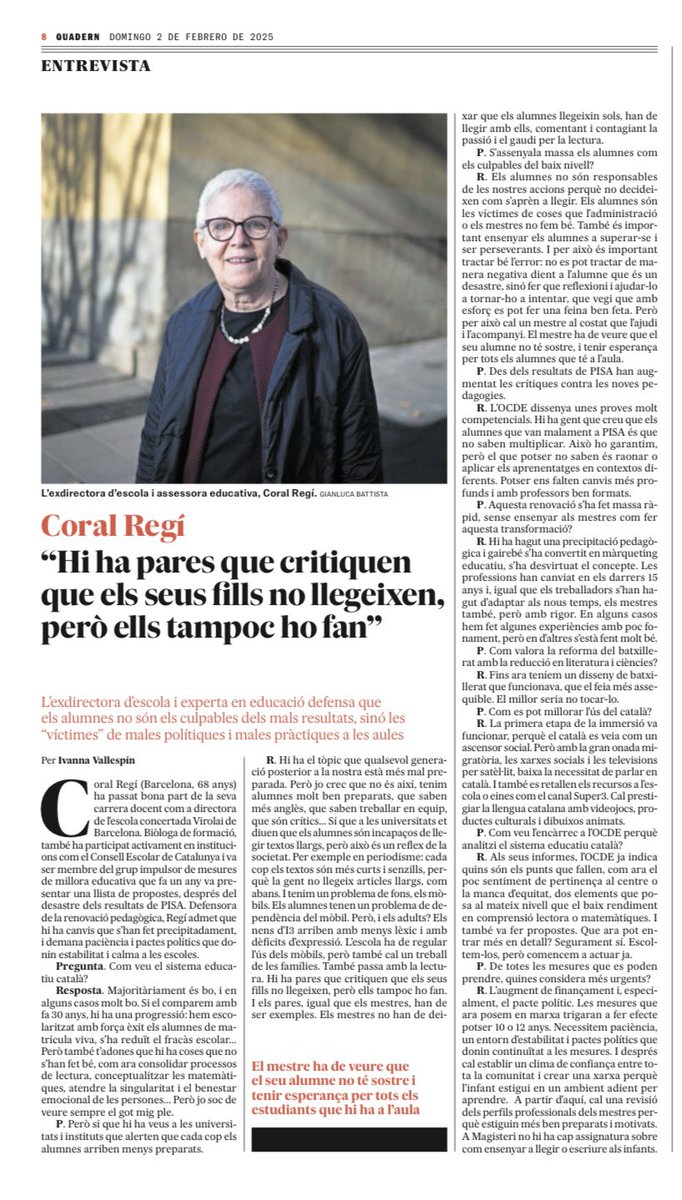 JosepMVilalta's tweet photo. Sempre cal escoltar les reflexions expertes de na @coralregi @el_pais @ivallespin @educaciocat @eniubo @AnnaJolonch @annapagess @ismaelpalacin @PepeMe @conselleducacio @mcomass1965 @enricbcn @planajordi @montserratjimvi @EscolaVirolai @joanqueralto https://t.co/u8O0yvcqEP