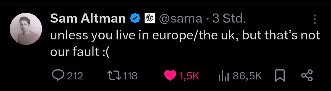 <a href="/EU_Commission/">European Commission</a> Europe we really need to change gears!
This is not enough.
We're in a state where:
- we're already lacking behind the big AI labs in USA &amp; China
- not investing comparable amounts 
- having regulations that stop others deploying their AI in the EU.

We need change NOW!