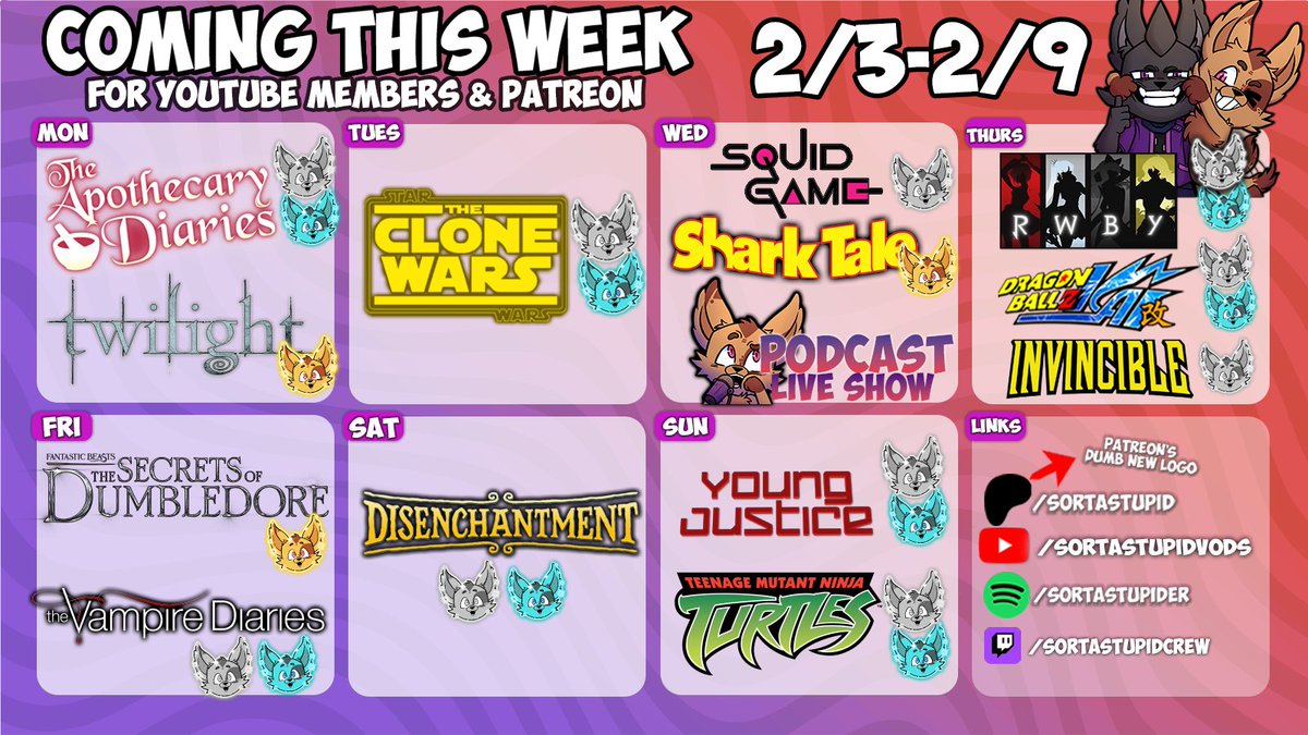 Patreon Schedule Time!