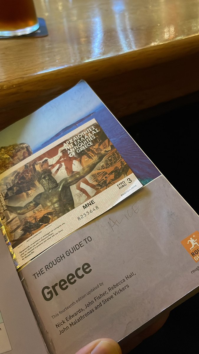 HarpreetKhara's tweet image. second hand @RoughGuides - thanks Alice ! she liked beer too. Pretty cool the story continues with me #Bookfinds 
#AthensAdventures