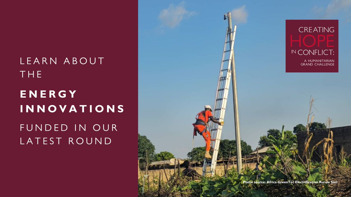HumanitarianGC's tweet image. ⚡ Meet the latest round of CHIC-funded energy innovators, whose projects are primed to to transform lives, enable commerce, and support families while creating a safer, more livable planet.
Read more: bit.ly/42AYUBR