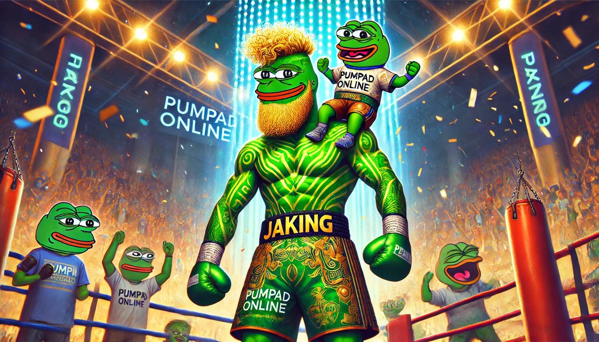 JAKING_Official's tweet photo. 🚀 JAKING IS READY – ARE YOU? 👑🔥

The champion of meme tokens has entered the ring! 🥊🐸
Don’t miss out—JAKING is live on PumpPad! 🚀

💰 Buy now and be part of history!
🔗 Join the movement: [Insert Link]
#JAKING #PumpPad #MemeSeason #Crypto #pepu #pepeunchained https://t.co/eeCYnRBezx