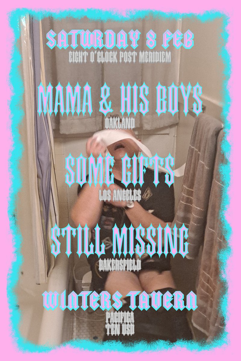 Up in the Bay Area this weekend with Mama &amp; His Boys and Still Missing!  Friday 2/7 at Stay Gold in Oakland and Saturday 2/8 at Winters Tavern in Pacifica.  See you there!  #IndieRock