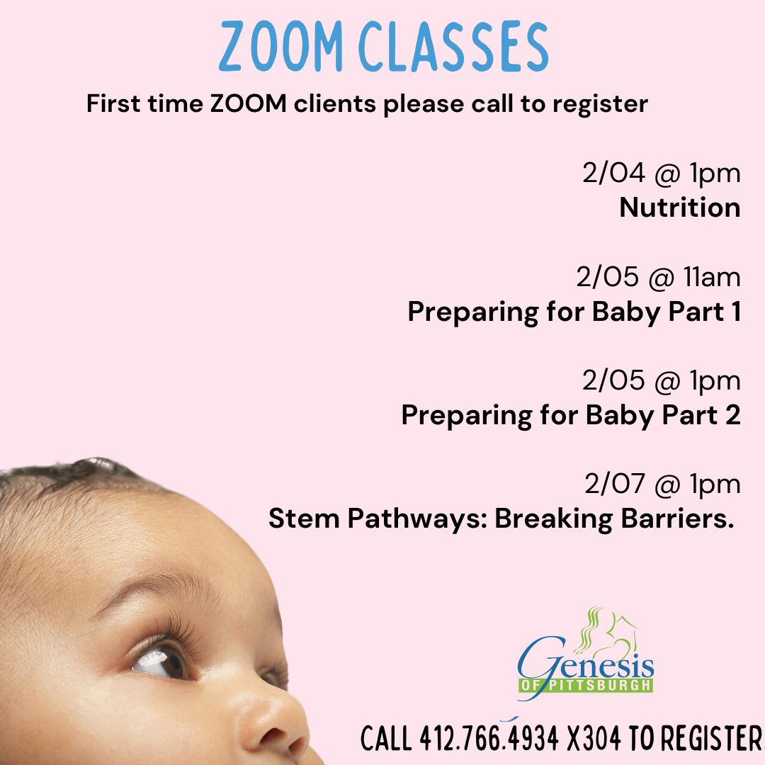 GenesisPgh's tweet image. If you are experiencing a transportation barrier you can still take parenting classes and earn baby bucks by attending one of our ZOOM classes!  First-time attendees should call 412.766.4934 x301 or x304 to register. #parentingclasses #free