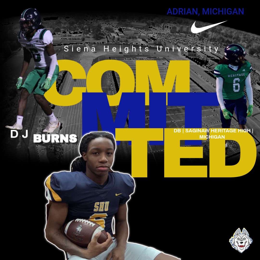DeOndrae Burns (@dj_burns6) on Twitter photo After a great discussion with my family I am blessed to say I’m committing to Siena Heights University #AGTG <a href="/CoachShaah/">Coach Shaah</a> <a href="/CoachMadridSHU/">Sam Madrid</a> <a href="/SienaHeightsFB/">Siena Heights University Football</a> @HeritageHawks24 After a great discussion with my family I am blessed to say I’m committing to Siena Heights University #AGTG <a href="/CoachShaah/">Coach Shaah</a> <a href="/CoachMadridSHU/">Sam Madrid</a> <a href="/SienaHeightsFB/">Siena Heights University Football</a> @HeritageHawks24