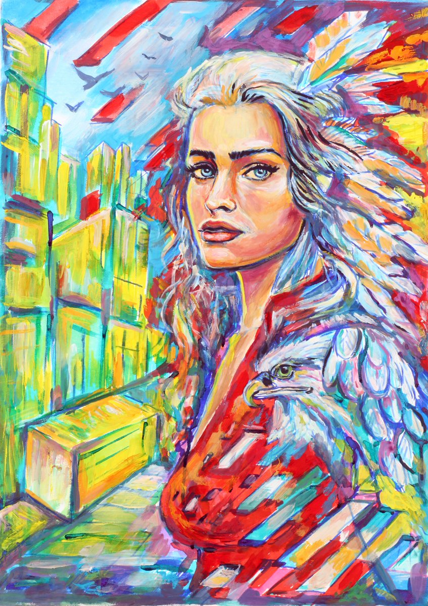 "Hawk" by Bogdan Oana
A vibrant acrylic masterpiece uniting bold colors, simplified shapes, and the falcon as a symbol of discovery and connection. Reflect on the harmony in life’s ever-changing elements.
<a href="/artinspace_art/">ART IN SPACE HUB</a>
